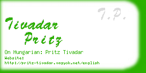 tivadar pritz business card